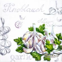 Serwetka decoupage firmy IHR czosnek 33x33cm